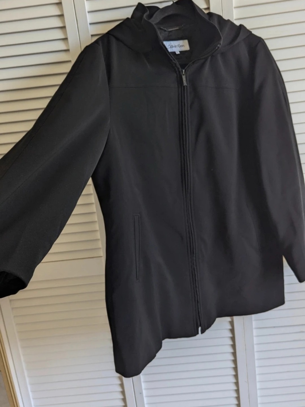 Sophisticated Calvin Klein Women's Black Hooded Jacket XL
